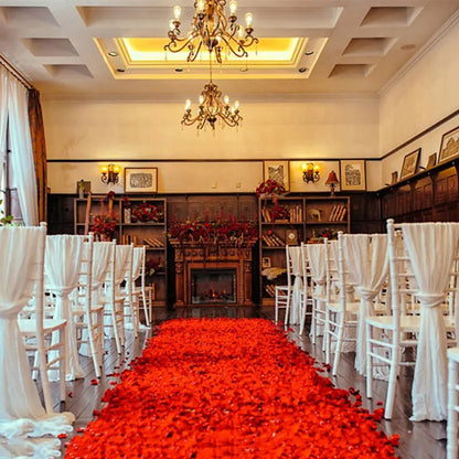 Romantyczne sztuczne płatki czerwonej róży – dekoracja na Walentynki, wesele i imprezy