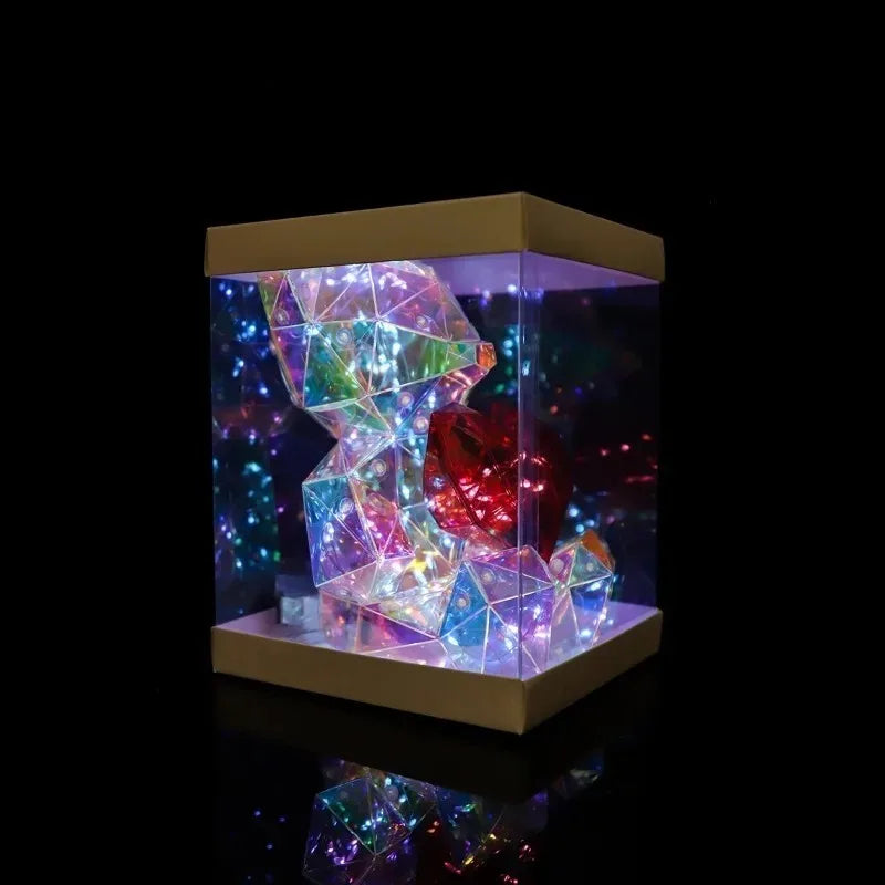 Świecący Miś Miłości 17 cm – prezent na Walentynki i Święta