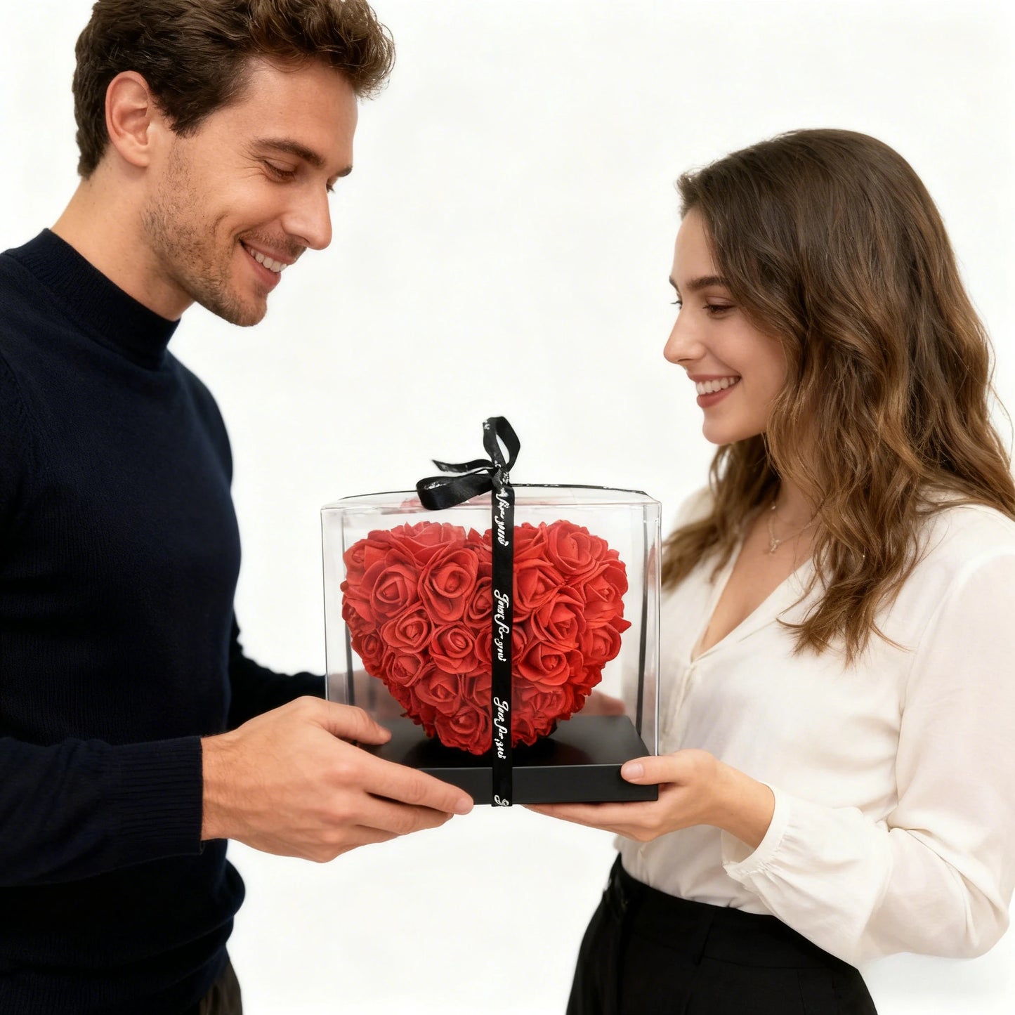 15 cm sztuczna róża w pudełku – dekoracja i prezent na Walentynki, Dzień Matki, ślub i do domu